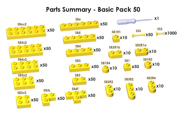 Jekca Sculptor Basic Pack 50 - Yellow