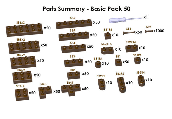 Jekca Sculptor Basic Pack 50 - Brown#1545