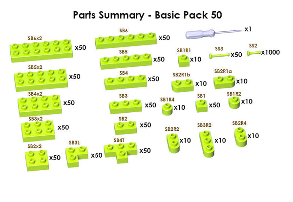 Jekca Sculptor Basic Pack 50 - Grass Green#375