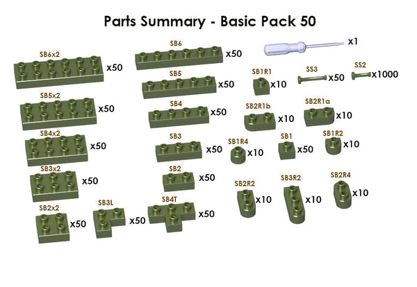 Jekca Sculptor Basic Pack 50 - Army Green#5743