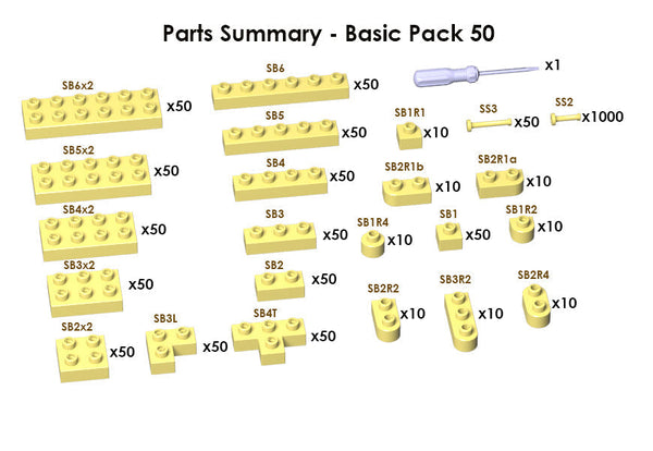 Jekca Sculptor Basic Pack 50 - Light Yellow#600